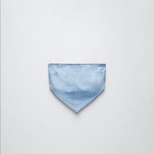 Zara cropped denim top tie in back